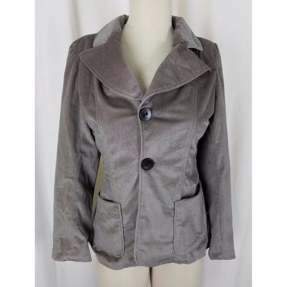 Anne Turtaut Matti Mamane Helsinki Checks Tencel Silk Jacket Blazer Womens M 1