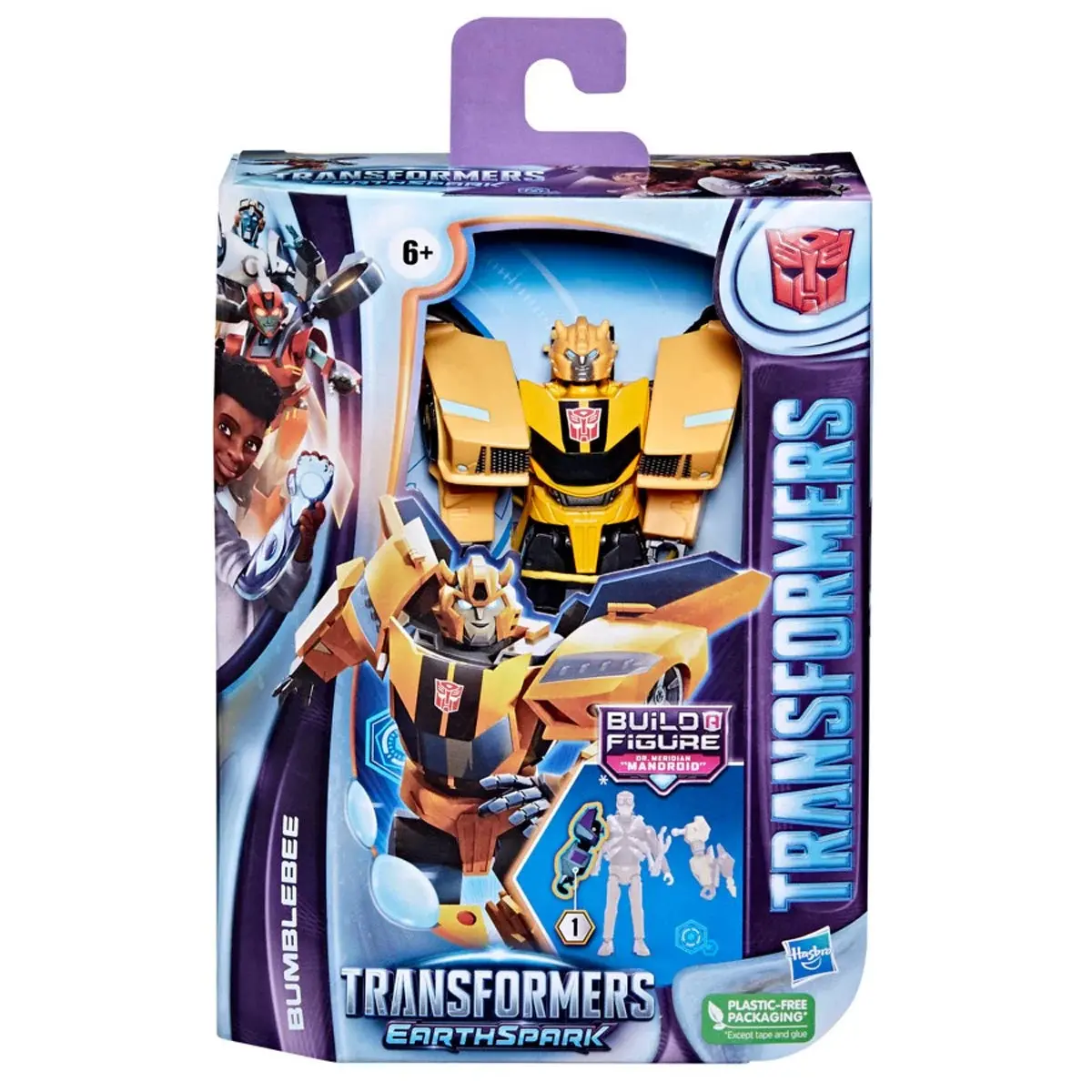 Transformers Earthspark - Dr. Meridian Mandroid Baf - Deluxe Bumblebee Action Figure (F6732) Low Stock 1