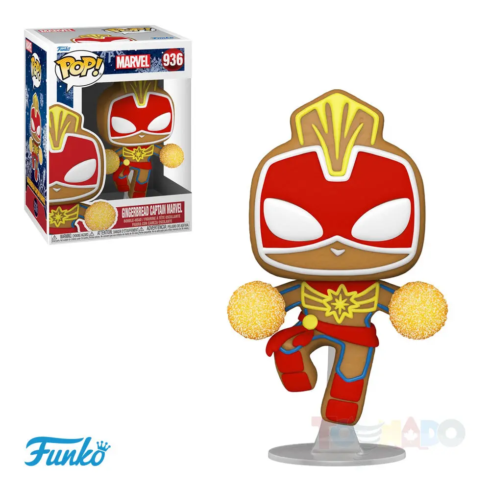 Funko Pop! Marvel #936 - Marvel Holiday - Gingerbread Captain Marvel Vinyl Figure (50661) 1