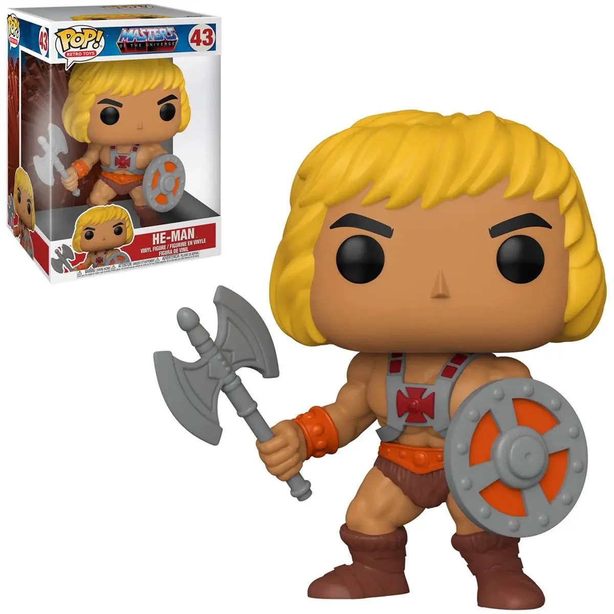 Funko Pop! Retro Toys #43 - Masters Of The Universe - He-Man Jumbo 10-Inch Vinyl Figure (51431) 1