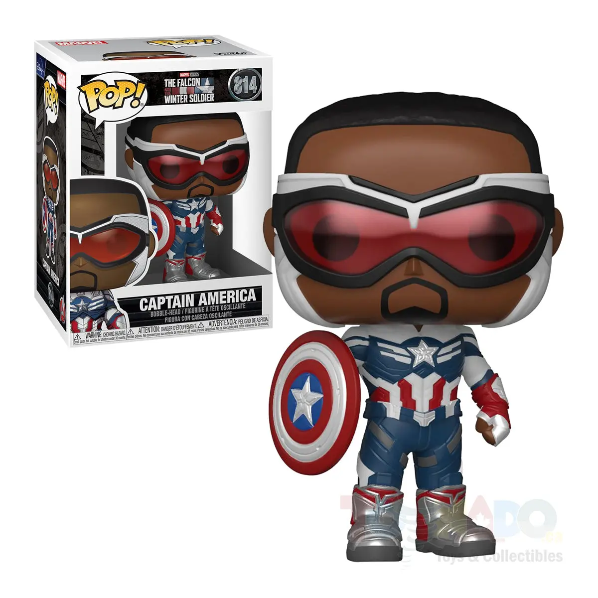 Funko Pop! Marvel #814 - The Falcon And The Winter Soldier - Captain America Vinyl Figure Low Stock 1