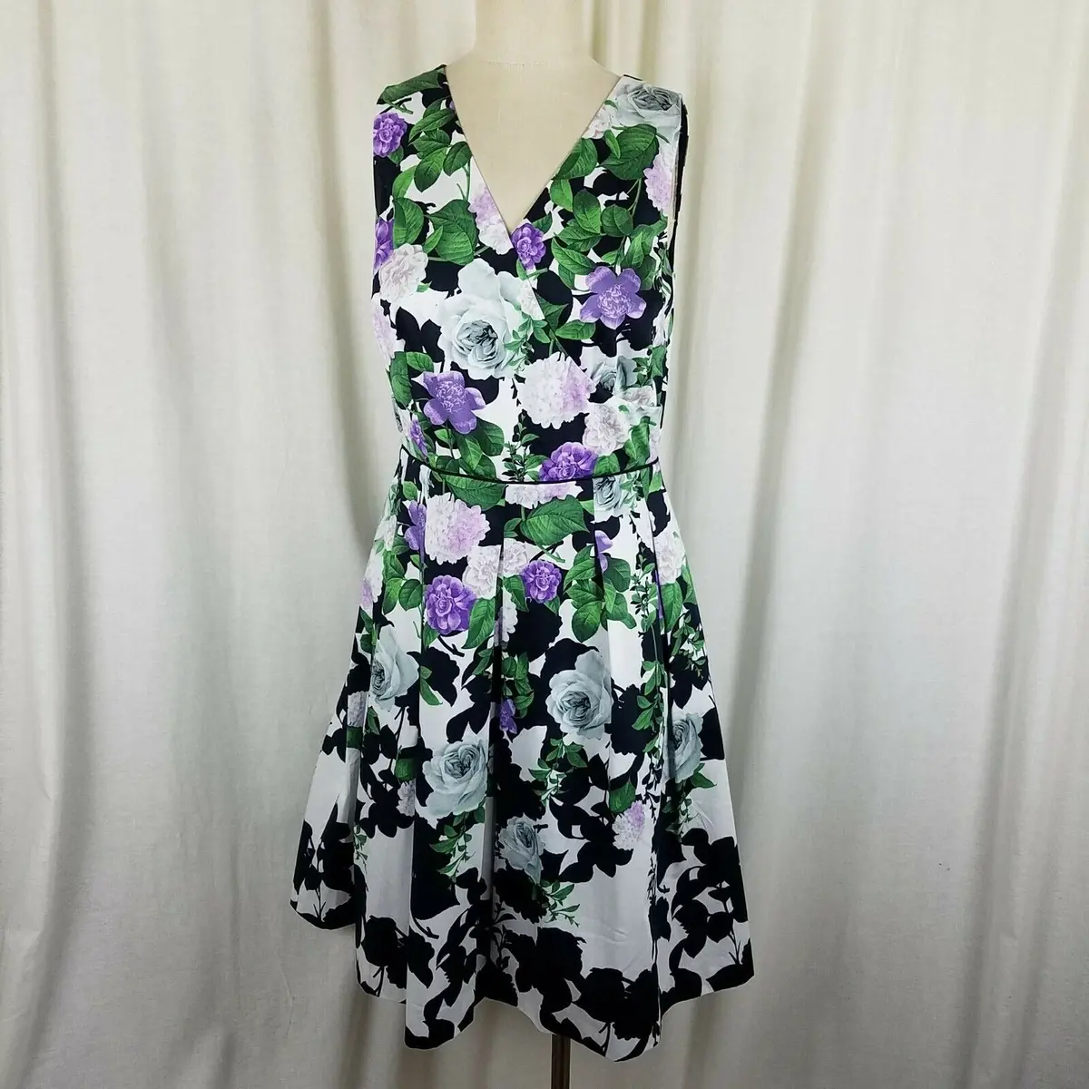 Talbots X Oprah Magazine Hydrangea Fit & Flare Twirl Dress Womens 8P Nwt $189 1