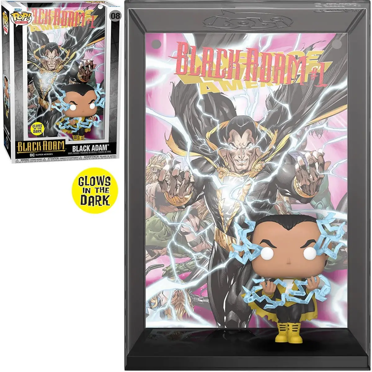 Funko Pop! Comic Covers #08 - Black Adam (Glow-In-The-Dark) Vinyl Figure Low Stock 1