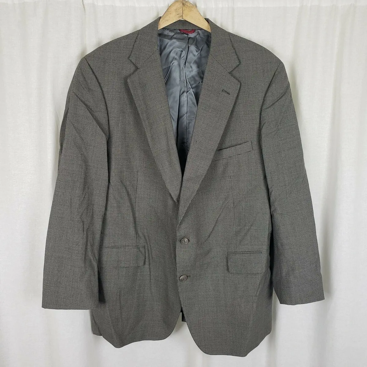 Jos. A. Banks Executive Collection Houndstooth Blazer Jacket Sportcoat Mens 46 1