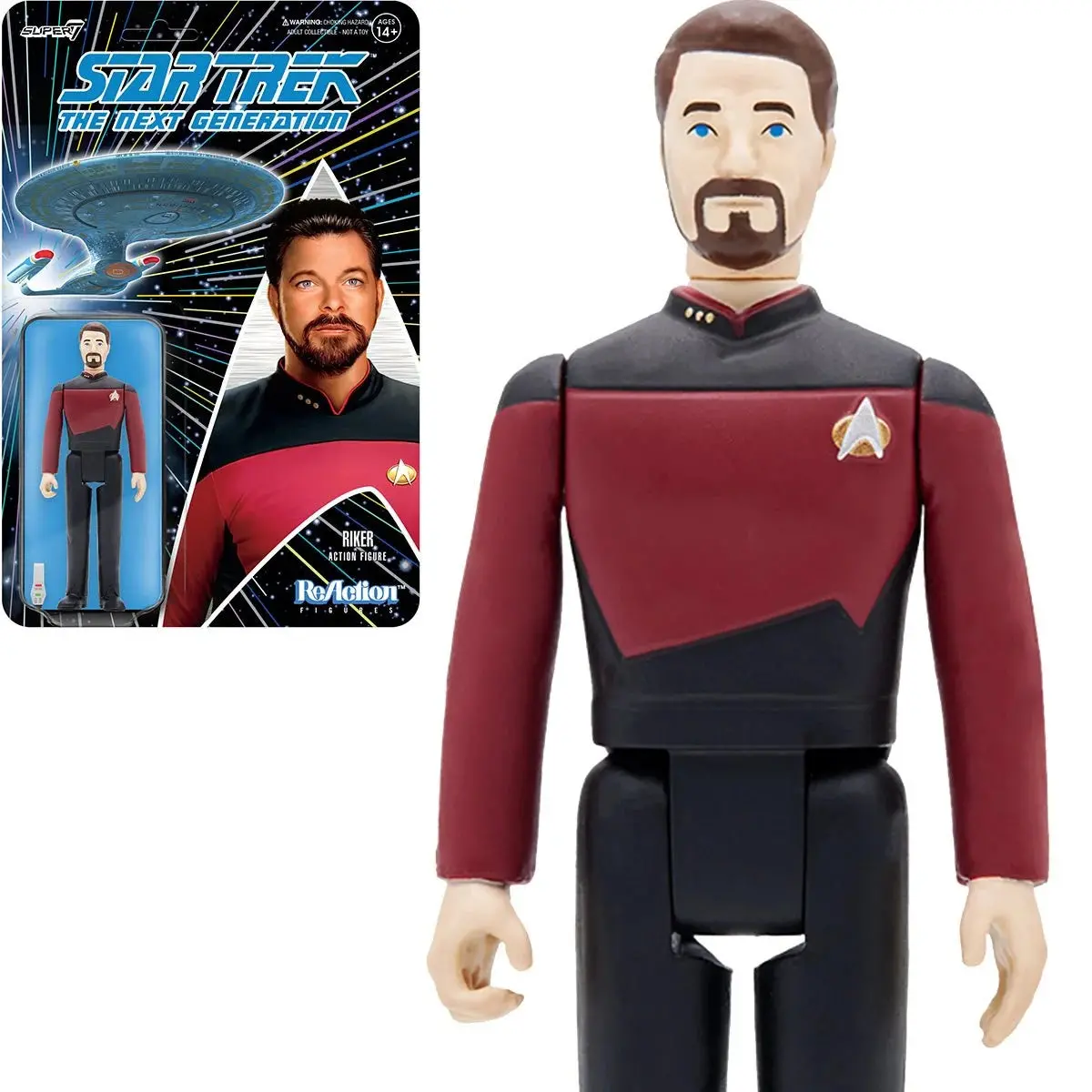 Super7 Reaction - Star Trek: The Next Generation - Commander William T. Riker Action Figure (81536) 1