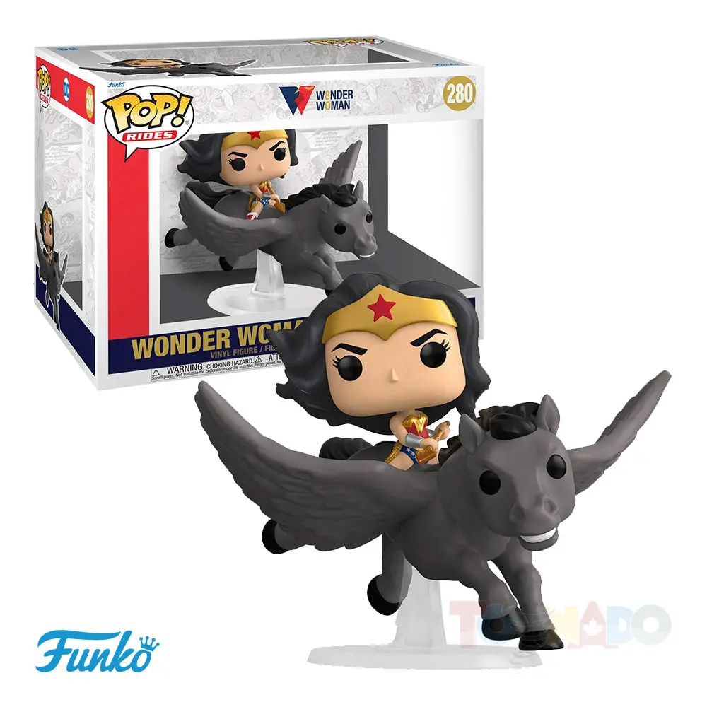 Funko Pop! Rides - Wonder Woman 80Th - Wonder Woman On Pegasus Super Deluxe Vinyl Figure (54989) Last One! 1