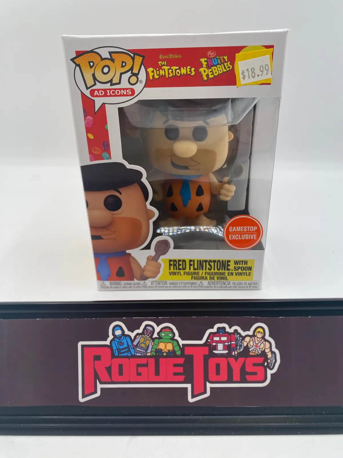 Funko Pop! Ad Icons The Flintstones Fruity Pebbles Fred Flintstone With Spoon (Gamestop Exclusive) 1