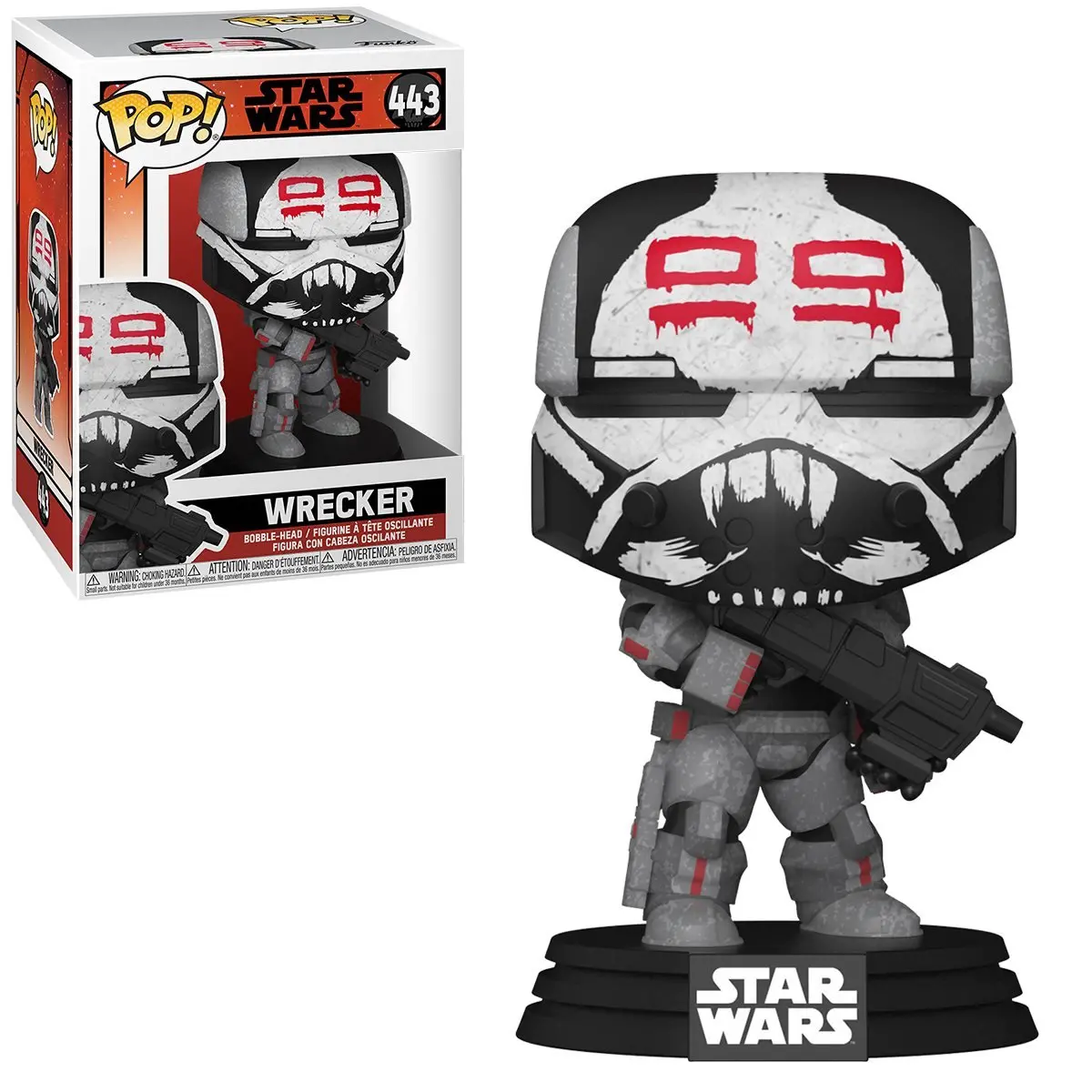 Funko Pop! Star Wars #443 - Star Wars: The Bad Batch - Wrecker Vinyl Figure Low Stock 1