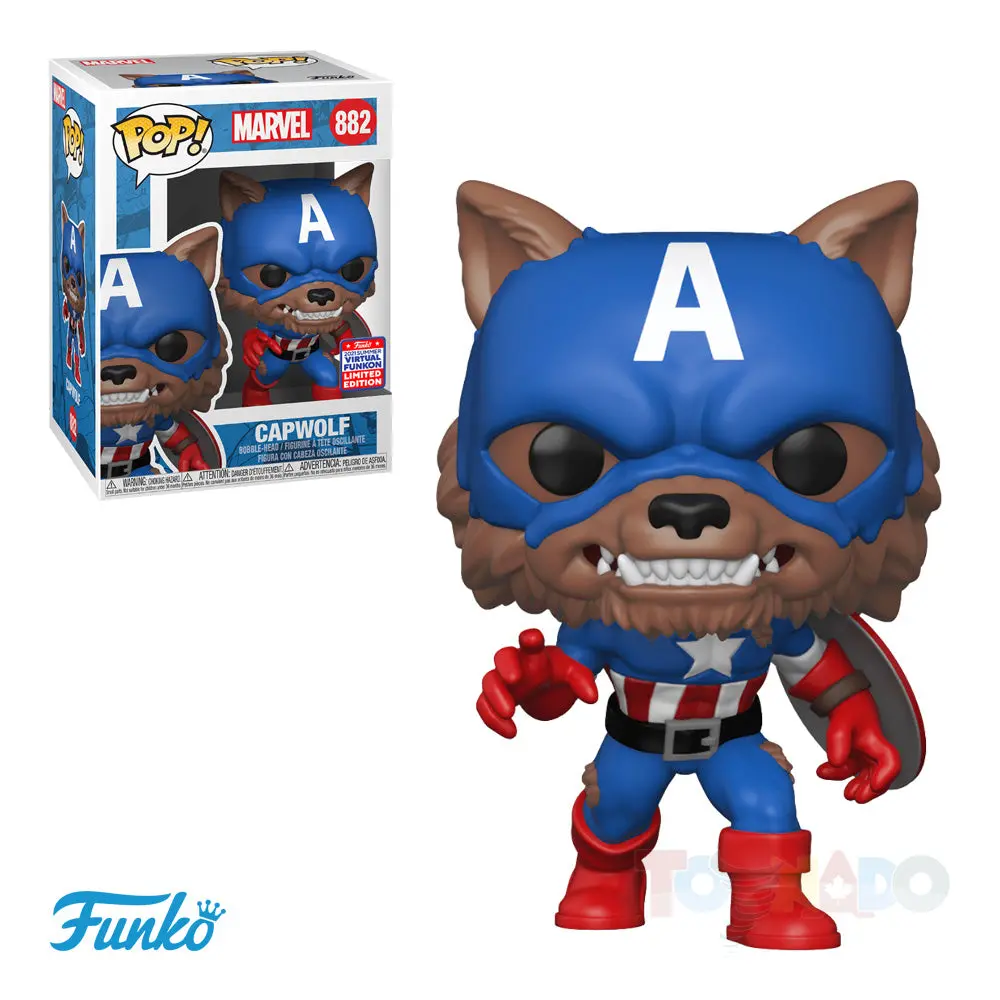 Funko Pop! Marvel #882 - Capwolf (2021 Summer Convention Limited Edition) Vinyl Figure (55506) Low Stock 1