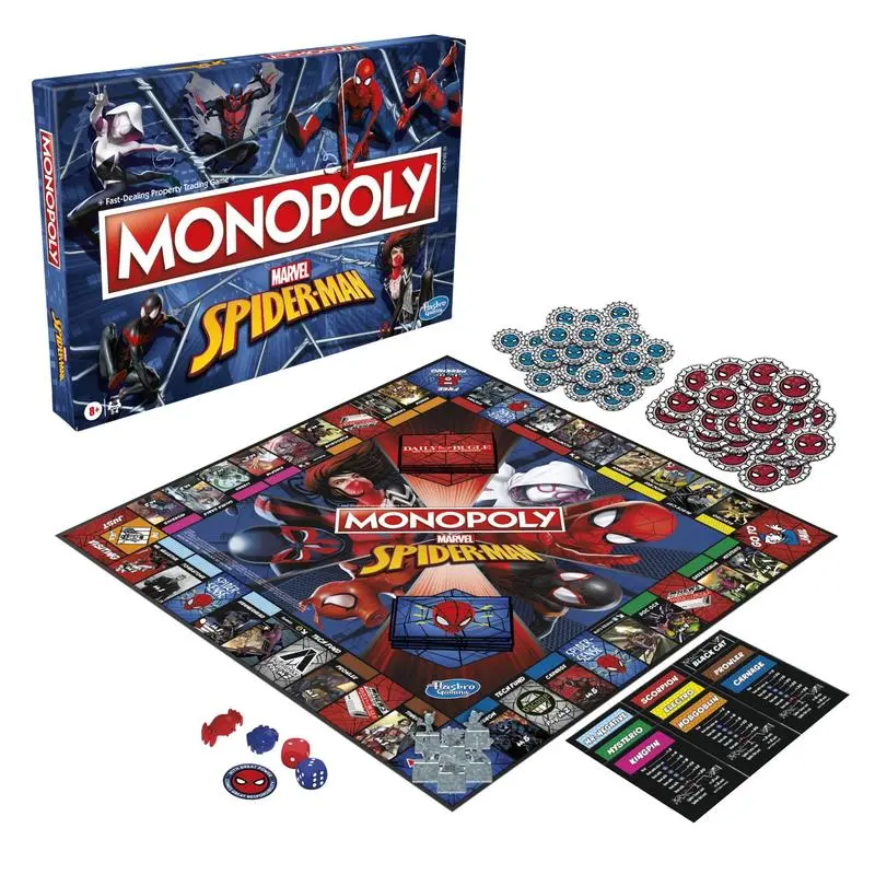 Monopoly: Marvel Spider-Man (2022 Edition) Board Game (F3968) 1