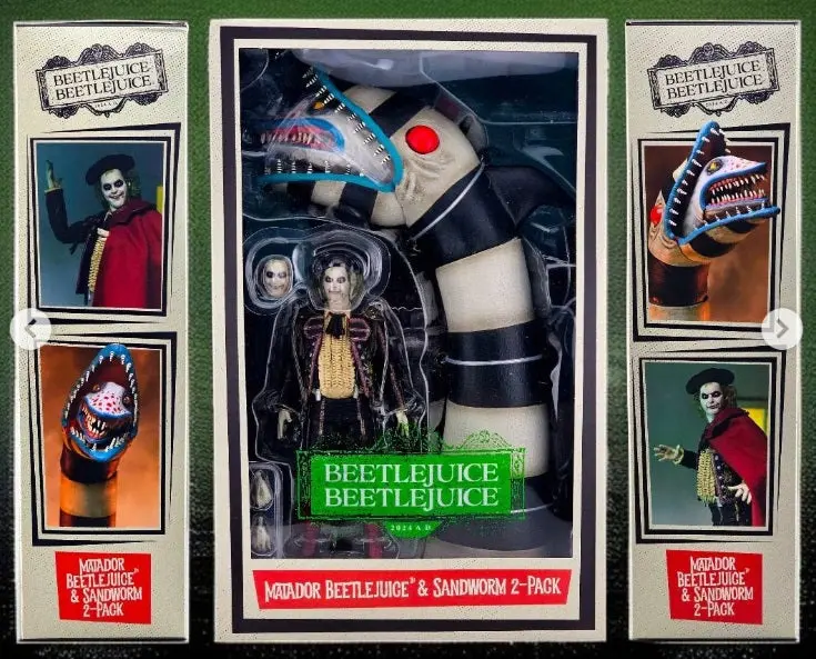 Neca - Beetlejuice 2 - Ultimate Matador Beetlejuice & Sandworm Action Figures 2-Pack (57321) Low Stock 1