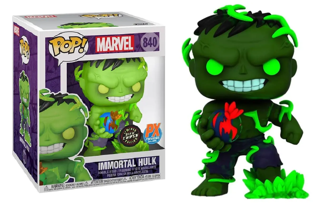 Funko Pop! Marvel #840 - Immortal Hulk Px Limited Edition Gitd Chase 6-Inch Vinyl Figure Last One! 1