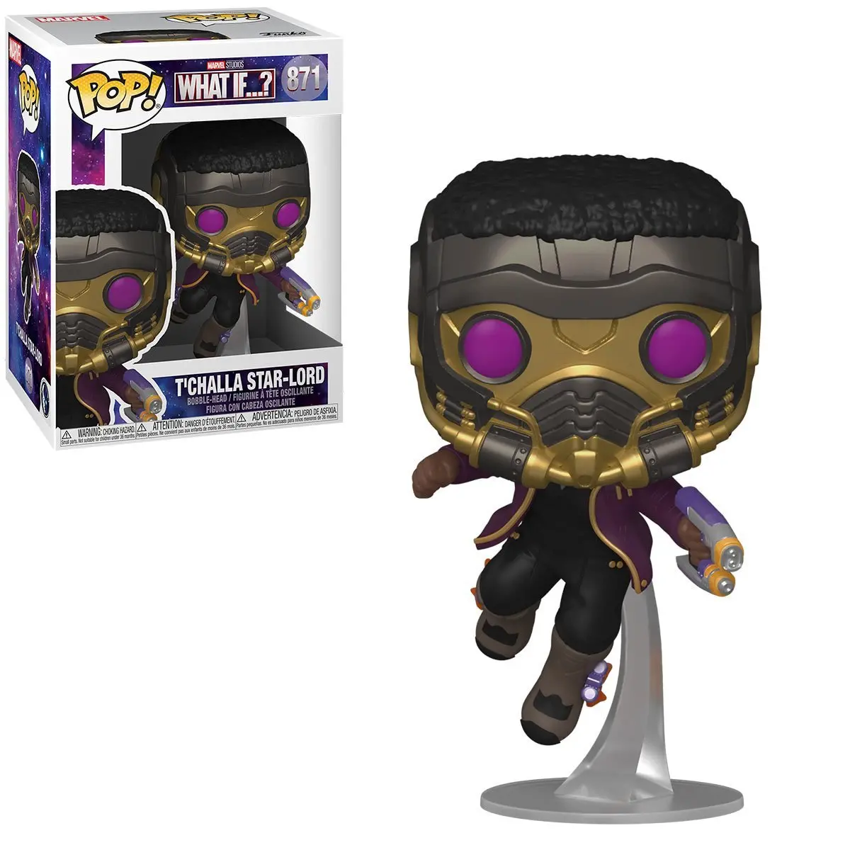 Funko Pop! Marvel #871 - What If...? - T'challa Star-Lord Vinyl Figure 1
