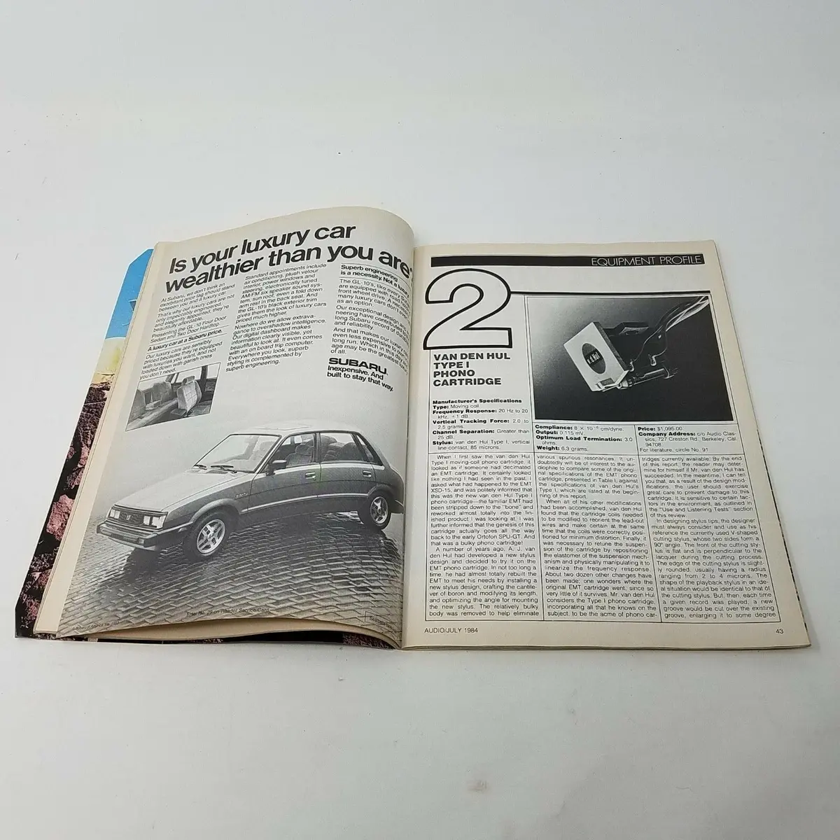Vintage July 1984 Audio Magazine High Fidelity Electronics Advertisements 2