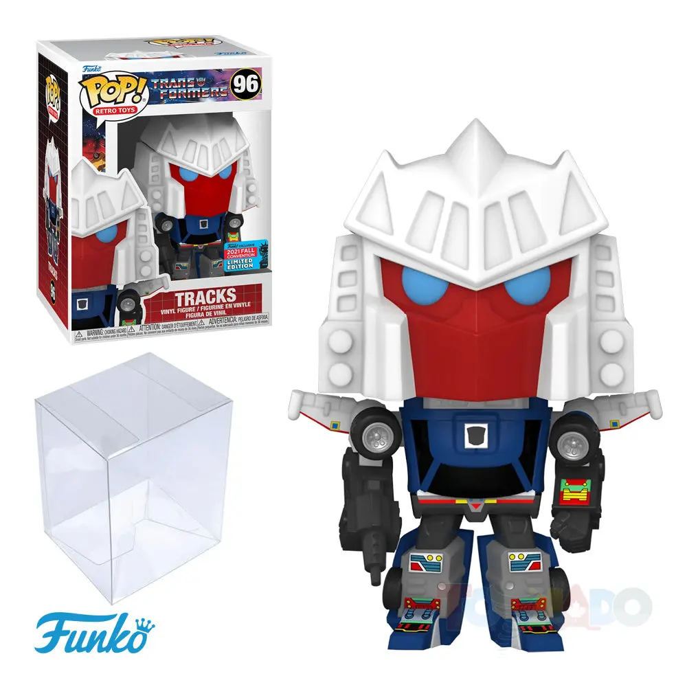 Funko Pop #96 Transformers Autobot Tracks - 2021 Convention Exclusive Vinyl Figure & Protector 58608 Last One! 1