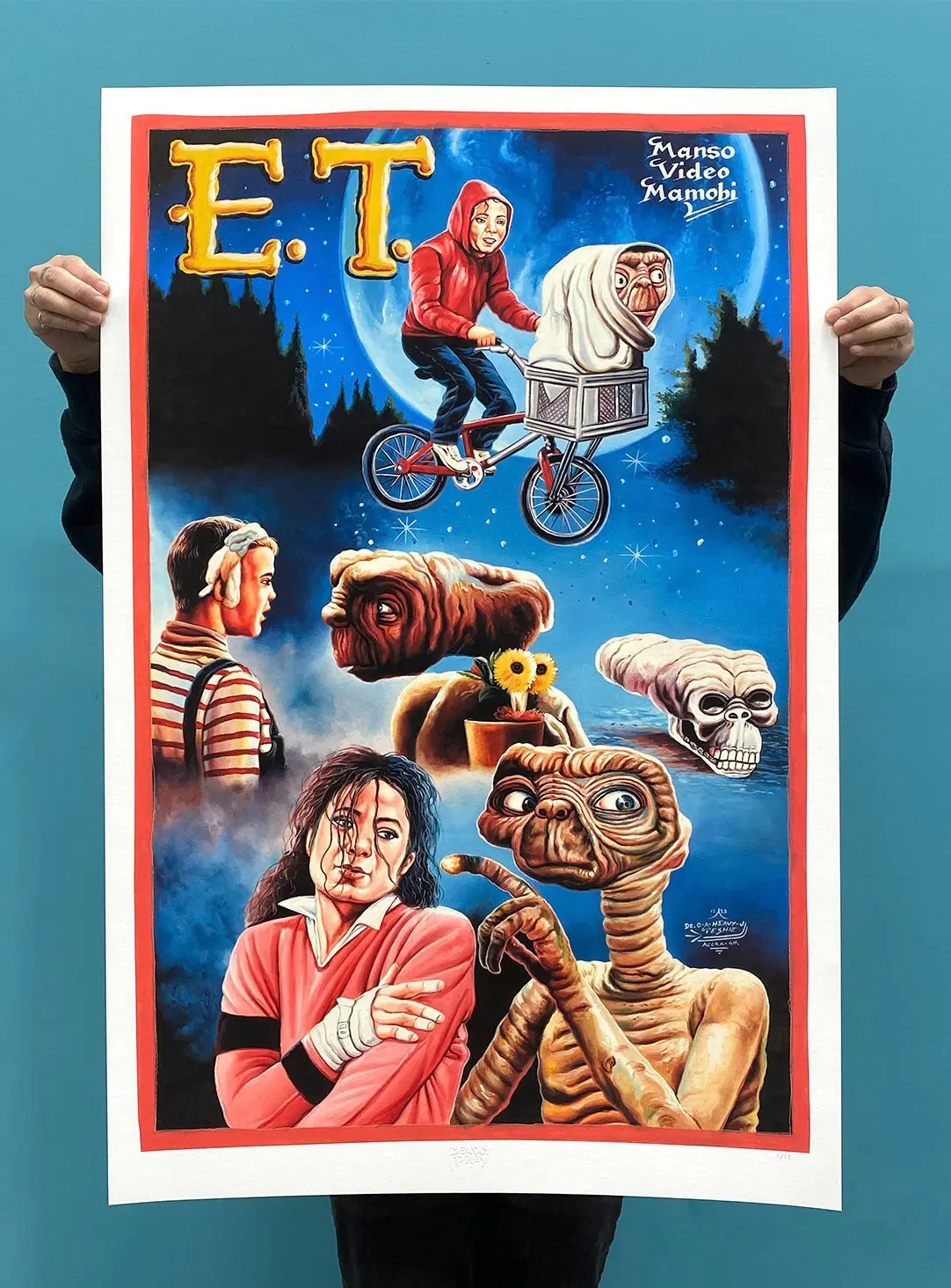 E.T. - Limited Edition Archival Giclée Print From Static Medium By Heavy J 1