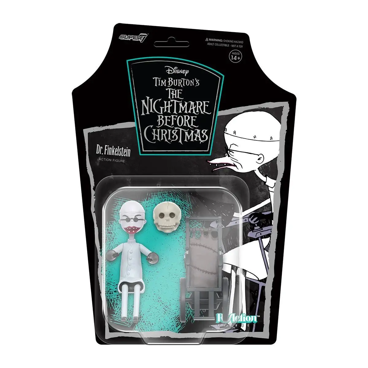 Super7 Reaction Figures - The Nightmare Before Christmas - Dr. Finkelstein Action Figure (81562) Low Stock 2