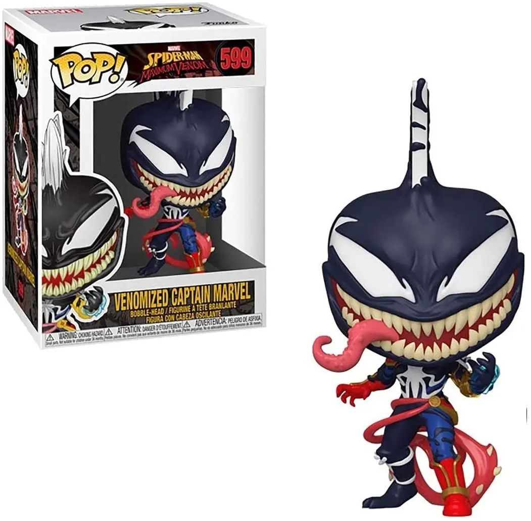 Funko Pop! Marvel - Spider-Man Maximum Venom #599 - Venomized Captain Marvel Vinyl Figure 1
