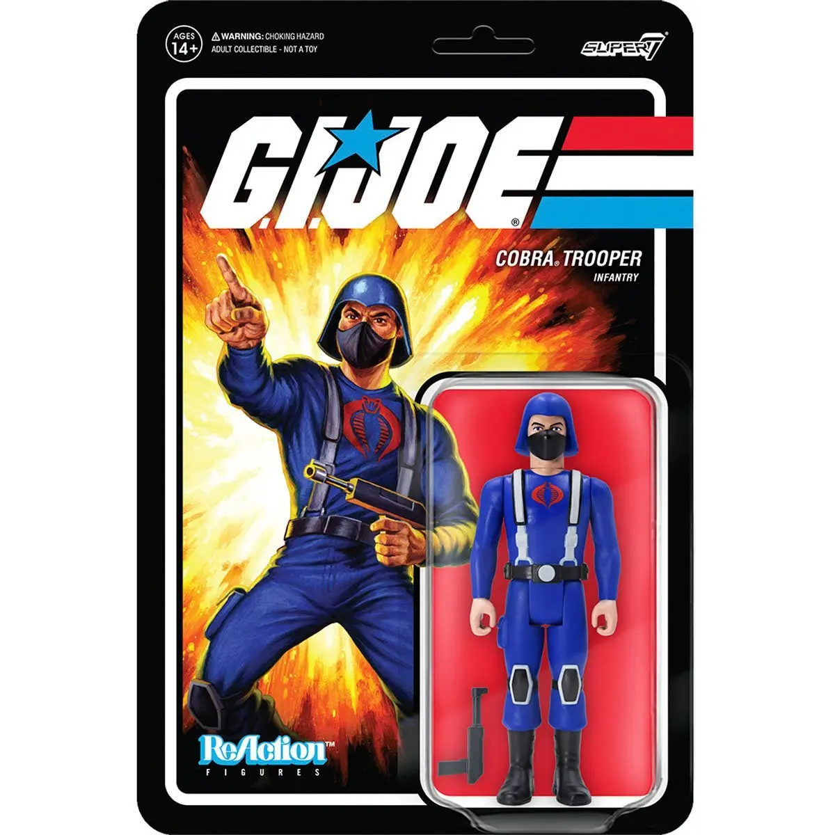 Super7 Reaction Figures - G.I. Joe Wave 1 - Cobra Trooper Infantry Y-Back (Pink) Low Stock 1