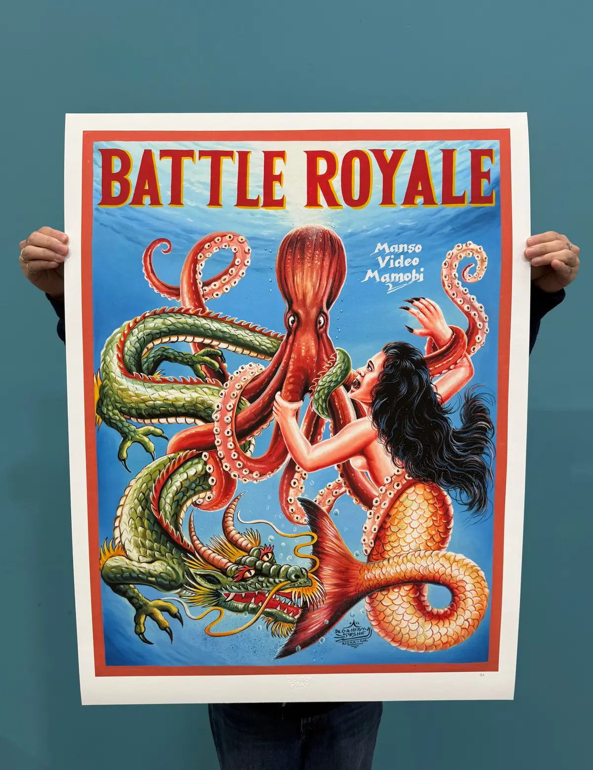 Battle Royale - Limited Edition Archival Giclée Print From Static Medium By Heavy J 1