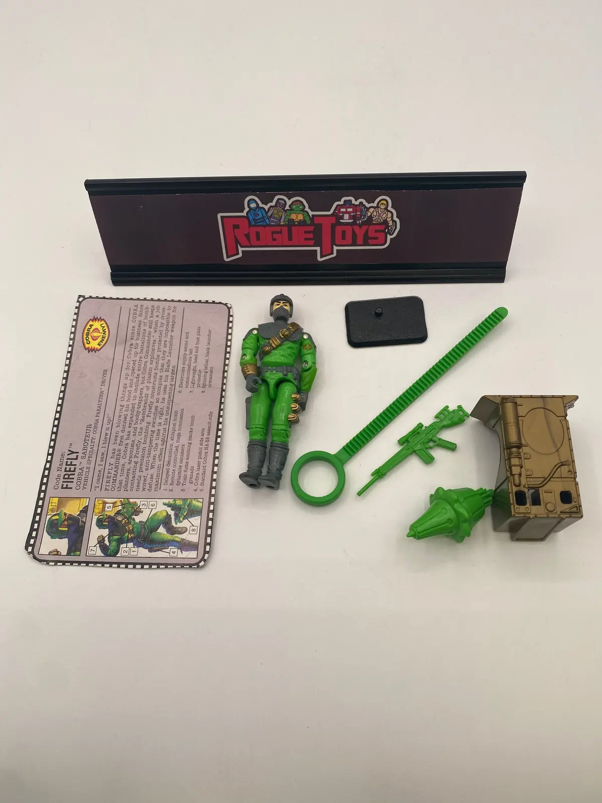 Hasbro 1992 Vintage Gi Joe Firefly V2 Gray Variant (Complete W/ File Card) 1
