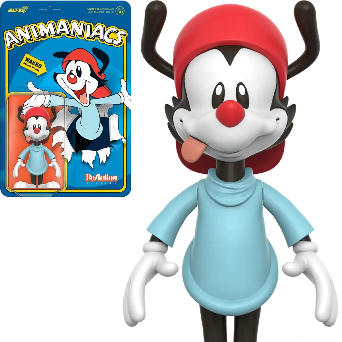 Super7 Reaction Figures - Animaniacs - Wave 1 - Wakko Warner Action Figure (82347) 1