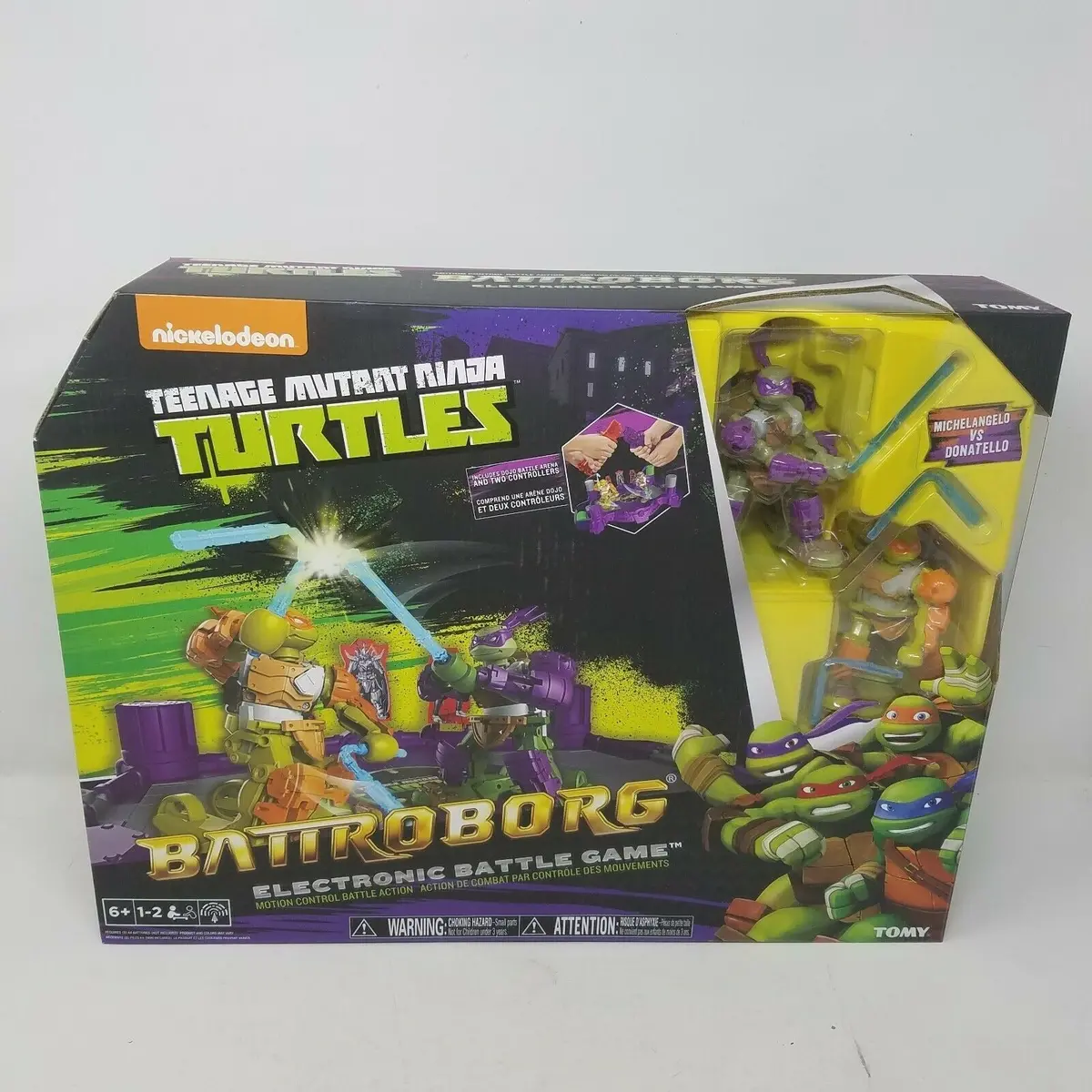 Battroborg Teenage Mutant Ninja Turtles Michelangelo Vs Donatello Electronic New 1
