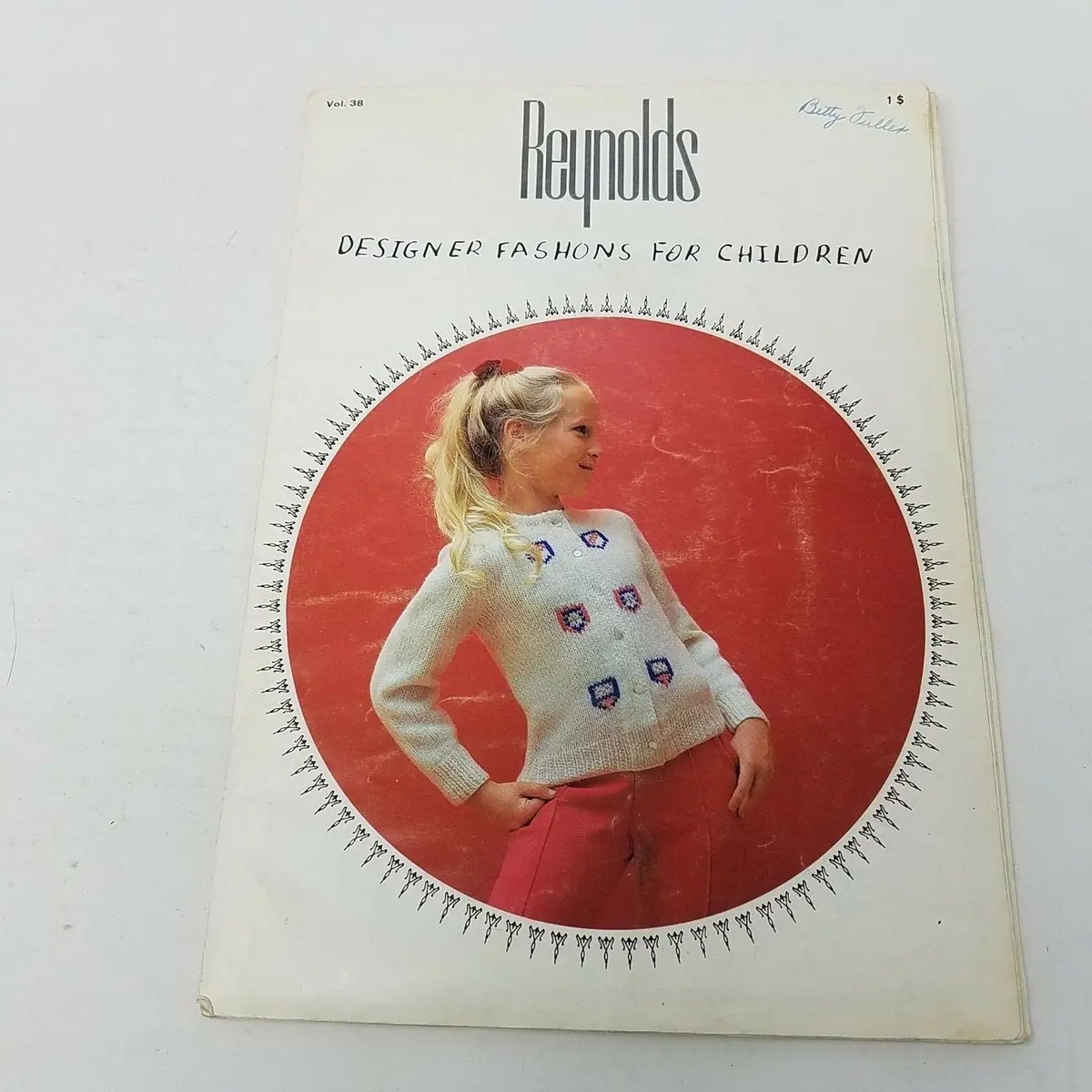 Reynolds Vol 38 Designer Fashions For Children Sweater Knit Patterns Boys Girls 1