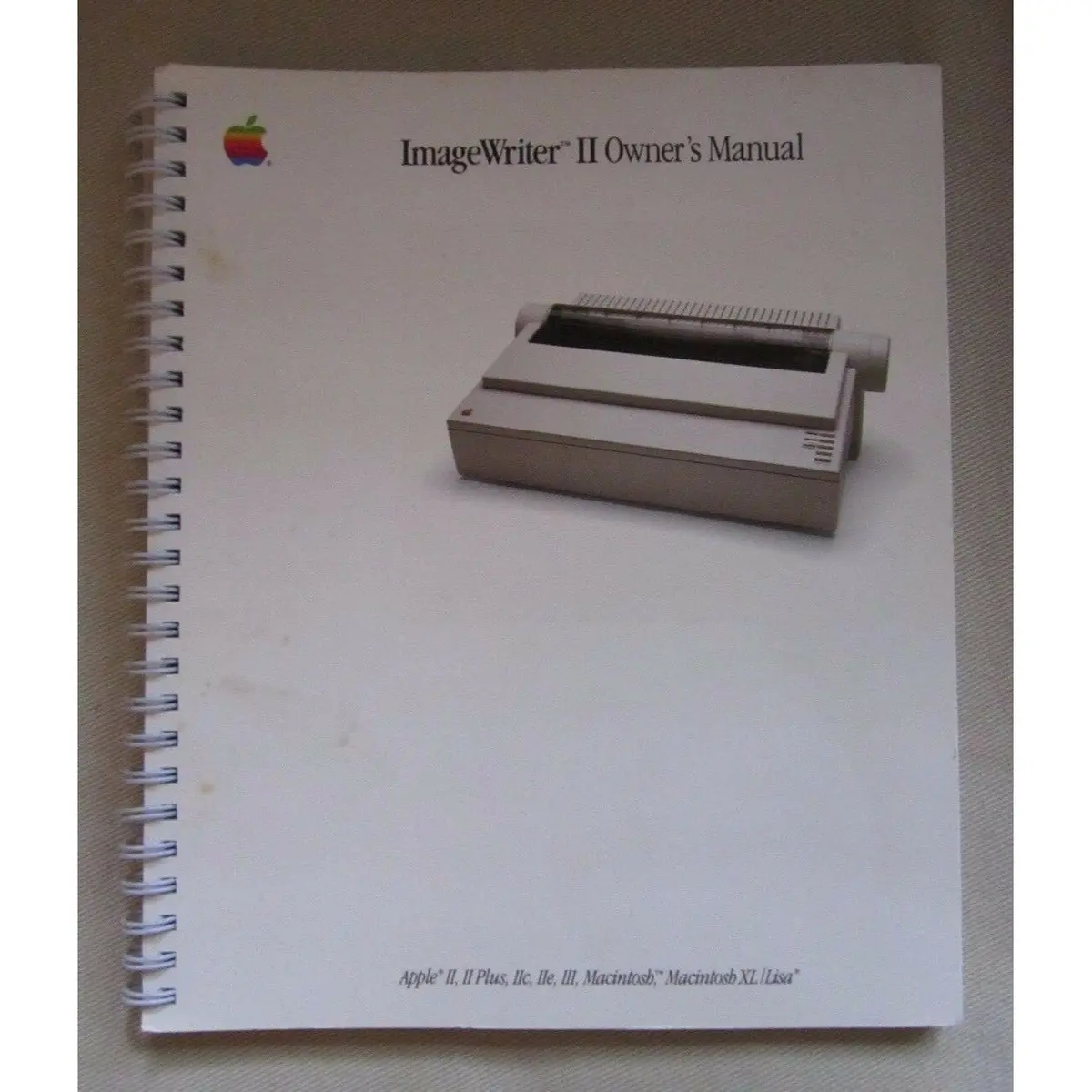 Apple Imagewriter Ii Owner's User Manual Guide Computer Spiralbound Book Japan 1