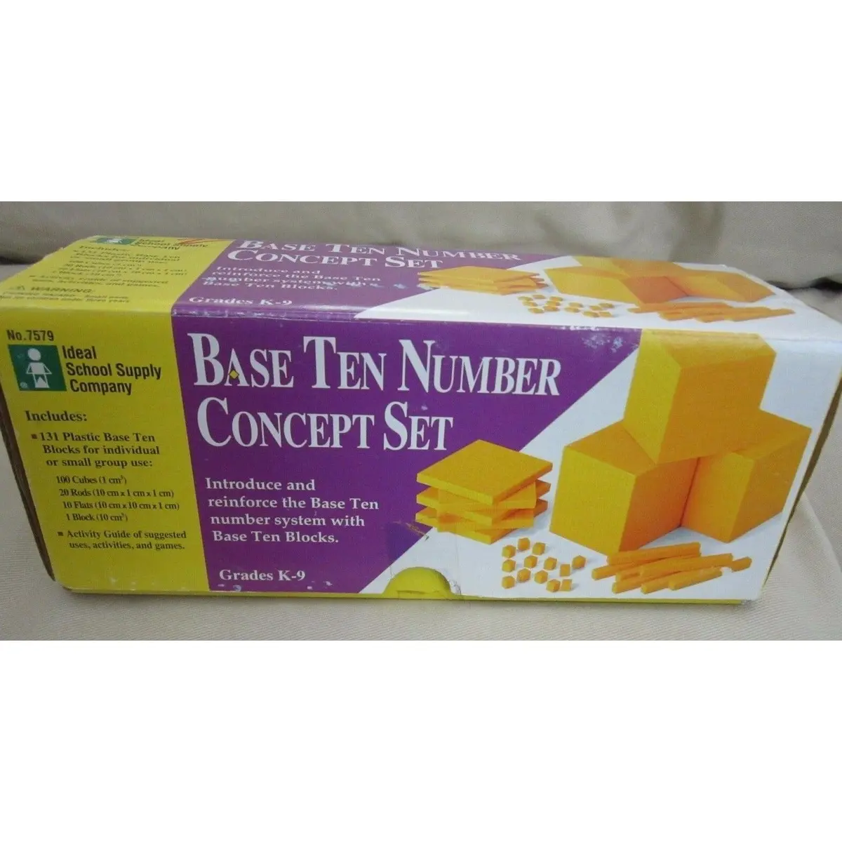 Base Ten 10 Number Concept Set Ideal School Supply Math Manipulative Grades K-9 1