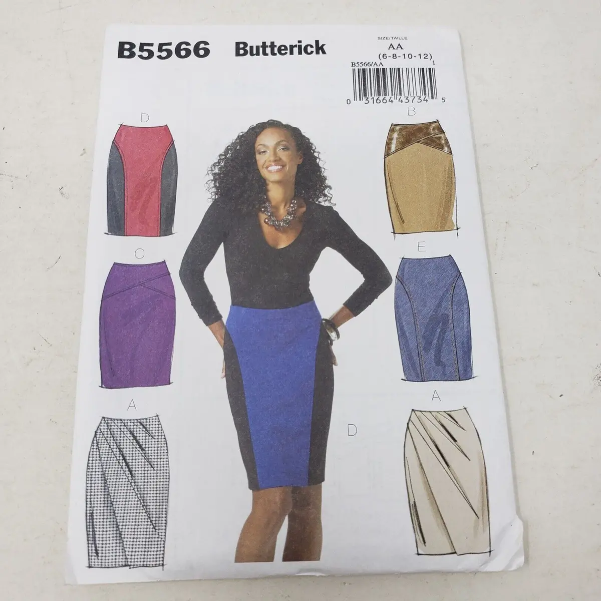Butterick Sewing Pattern B5566 Women Sz 6-8-10-12 Vintage 80S 90S Style Skirts 1