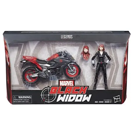 Marvel Legends - Ultimate Riders - Black Widow Action Figure With Motorcycle (E1375) 1