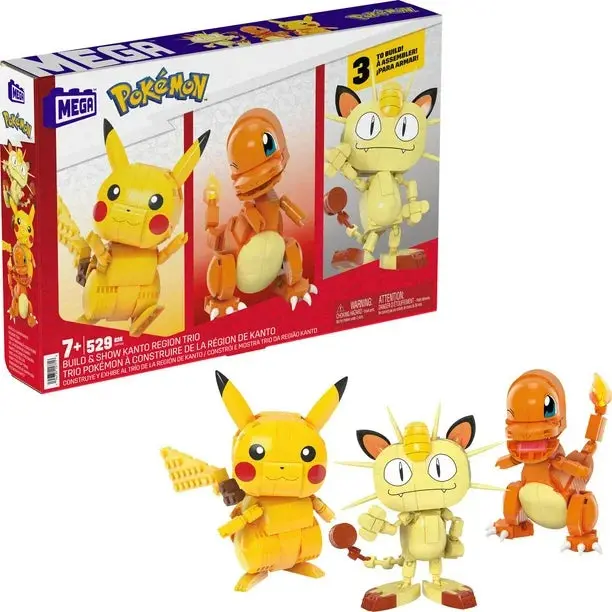 Mega - Pokemon - Build & Show: Pikachu & Kanto Partner Pokemon Building Toy (Hjp96) 1