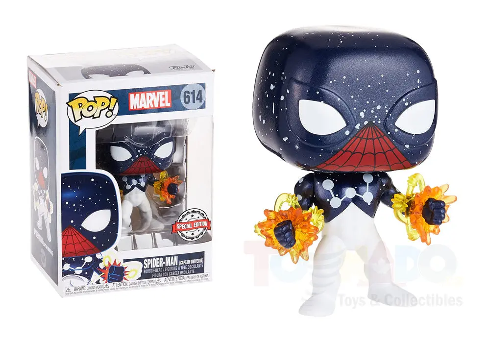 Funko Pop! Marvel #614 - Spider-Man (Captain Universe) Ee Exclusive Vinyl Figure Low Stock 1