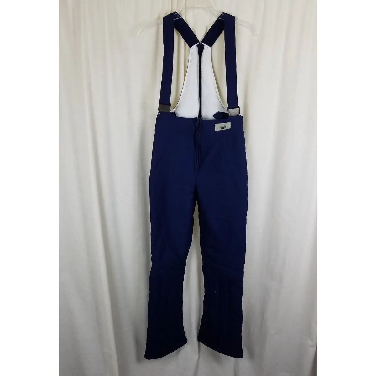 Vintage 70S Innsbruck Quilted Bib Ski Pants Salopettes Trousers Womens 12 Navy 1