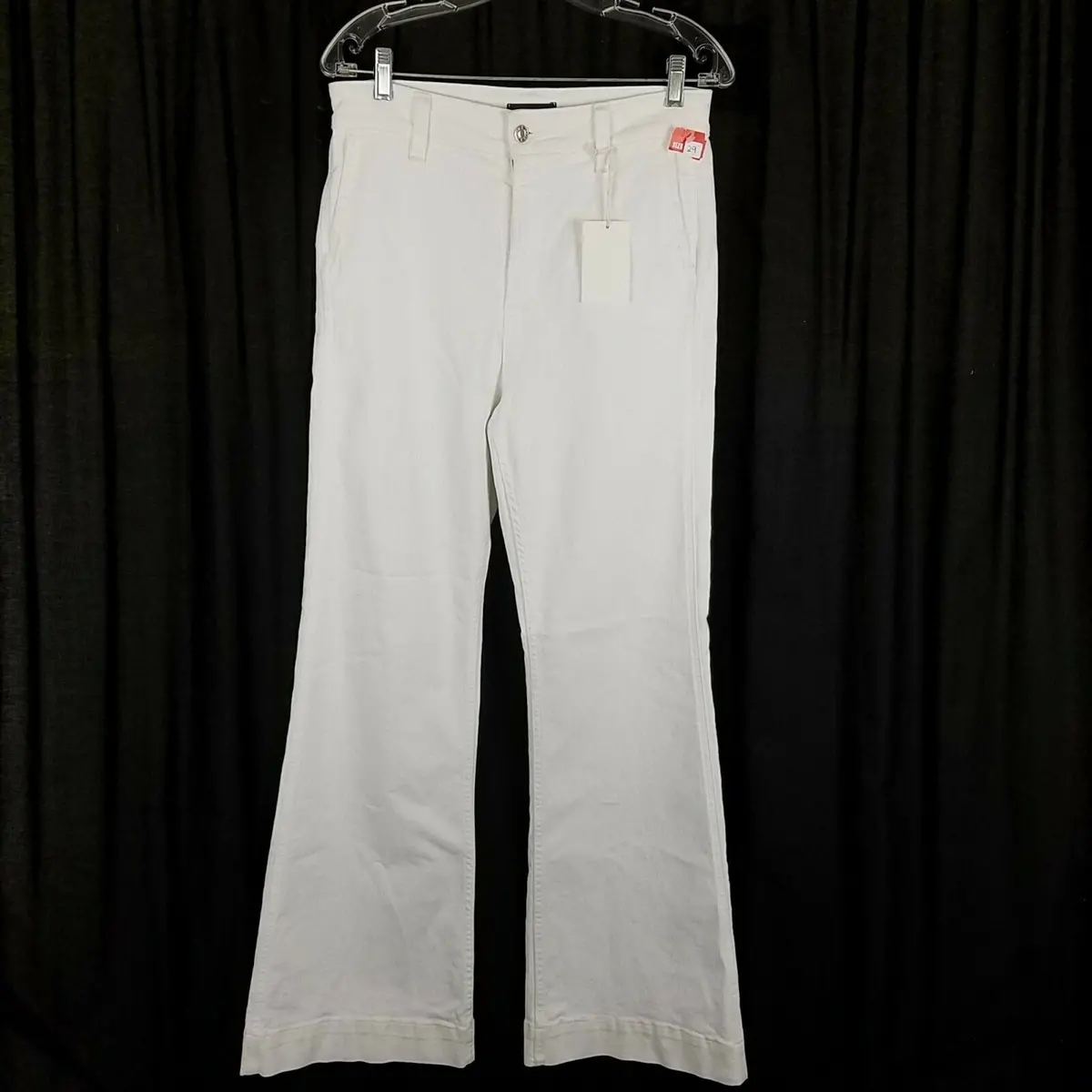 Jcrew Jeans White Denim Flare Leg Stretch Perfecting Pockets Jeans Womens 29 Nwt 1