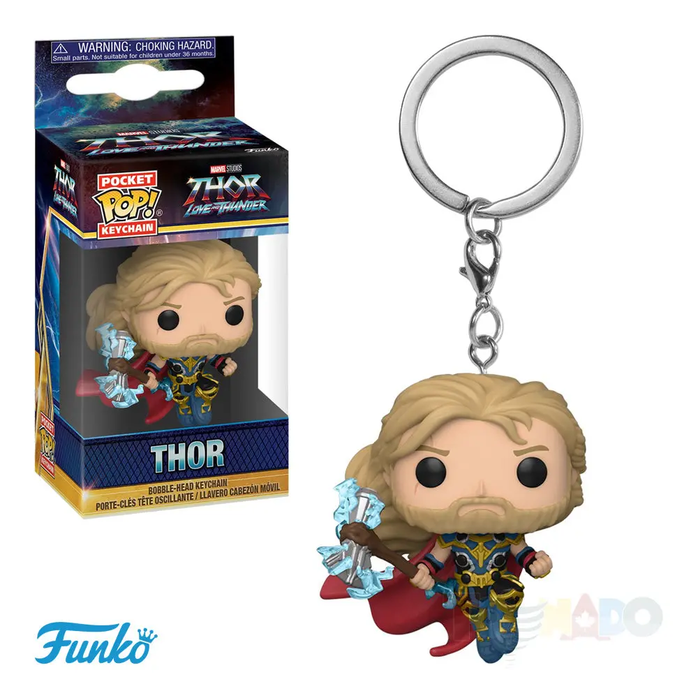 Funko Pocket Pop! Keychain - Marvel - Thor: Love And Thunder - Thor Bobblehead Vinyl Figure (62416) 1