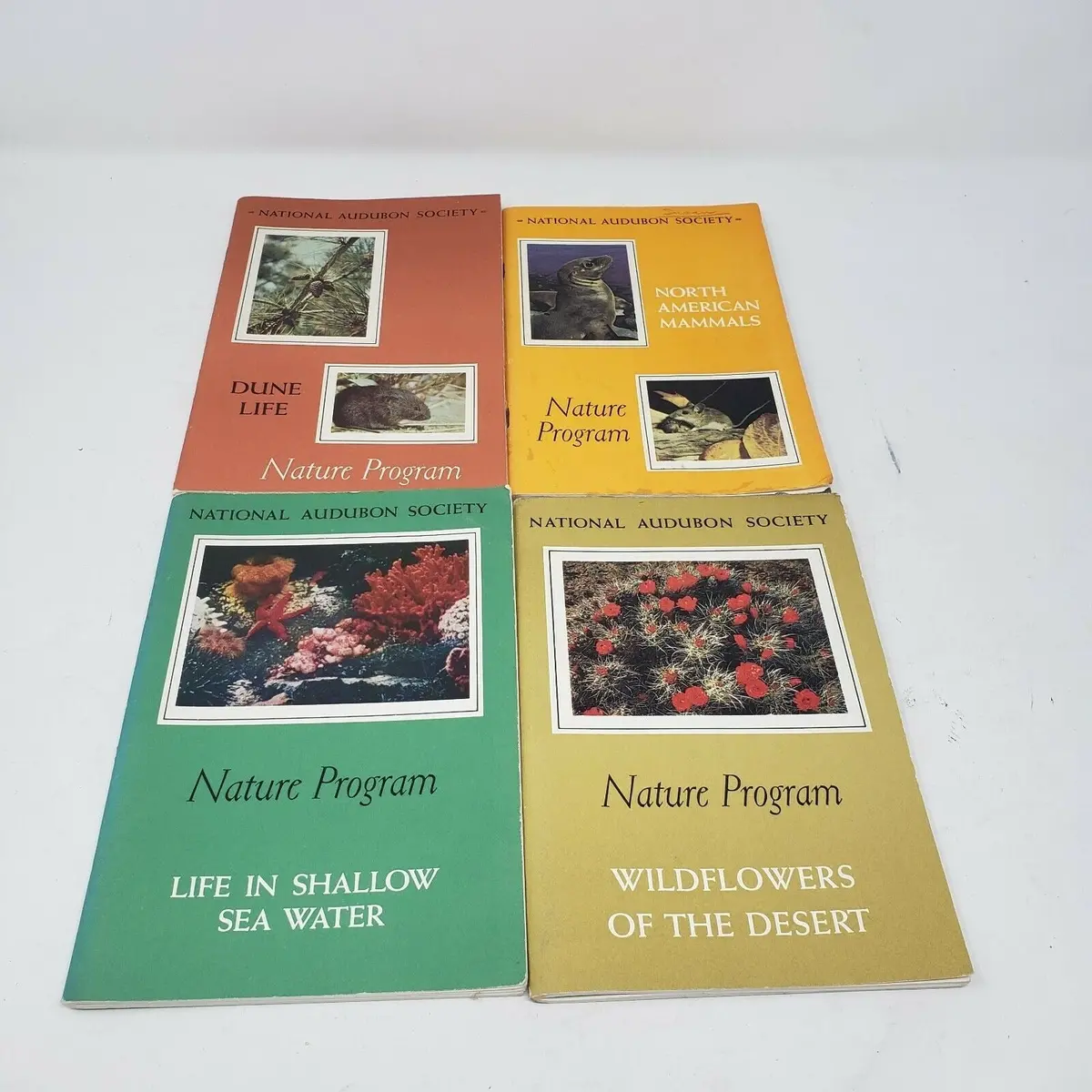 National Audubon Society Nature Programs 1956 4 Booklets Dune Mammals Sea Life 1