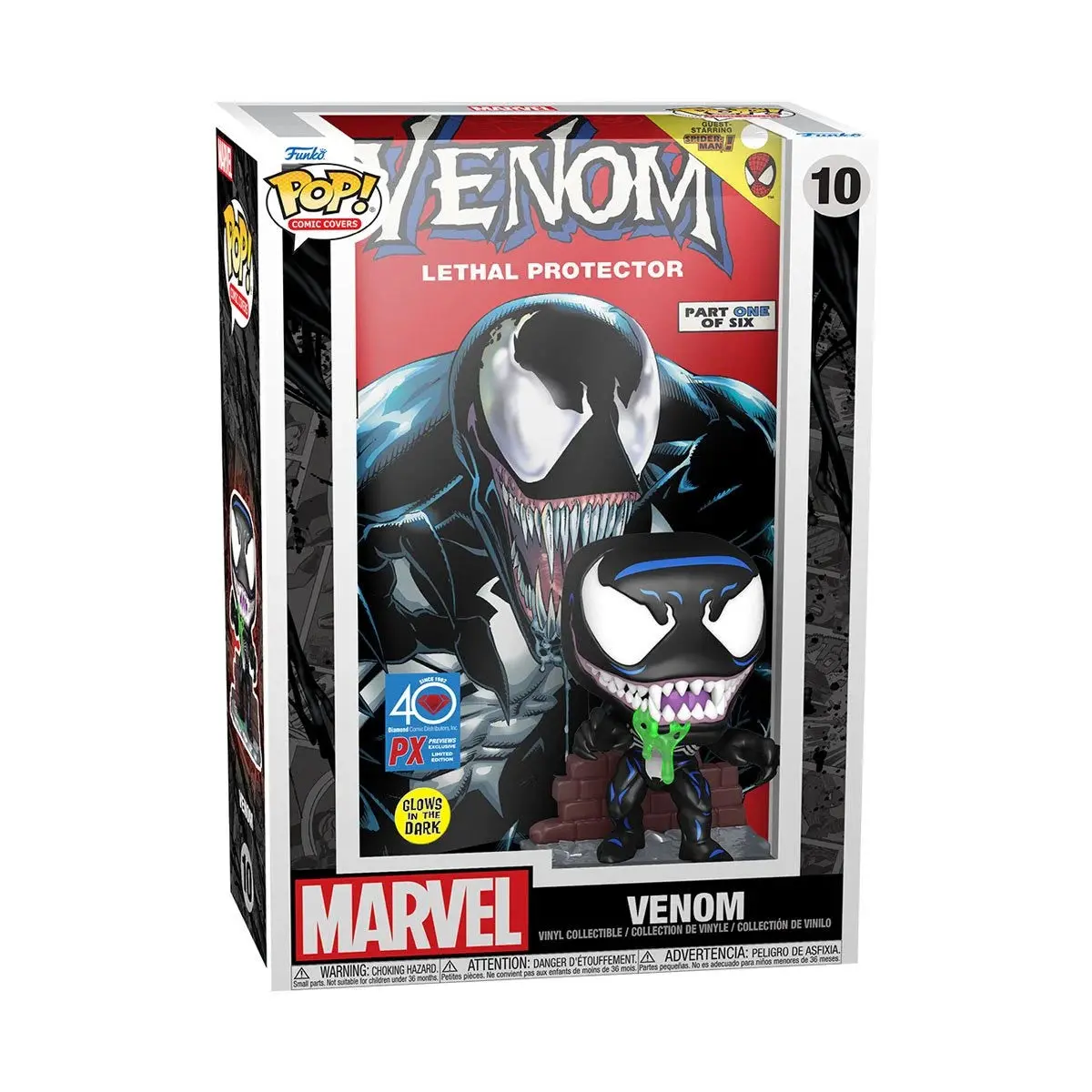 Funko Pop Comic Covers #10 Marvel Venom: Lethal Protector #1 Px Exclusive Glow-In-The-Dark (63743) 1