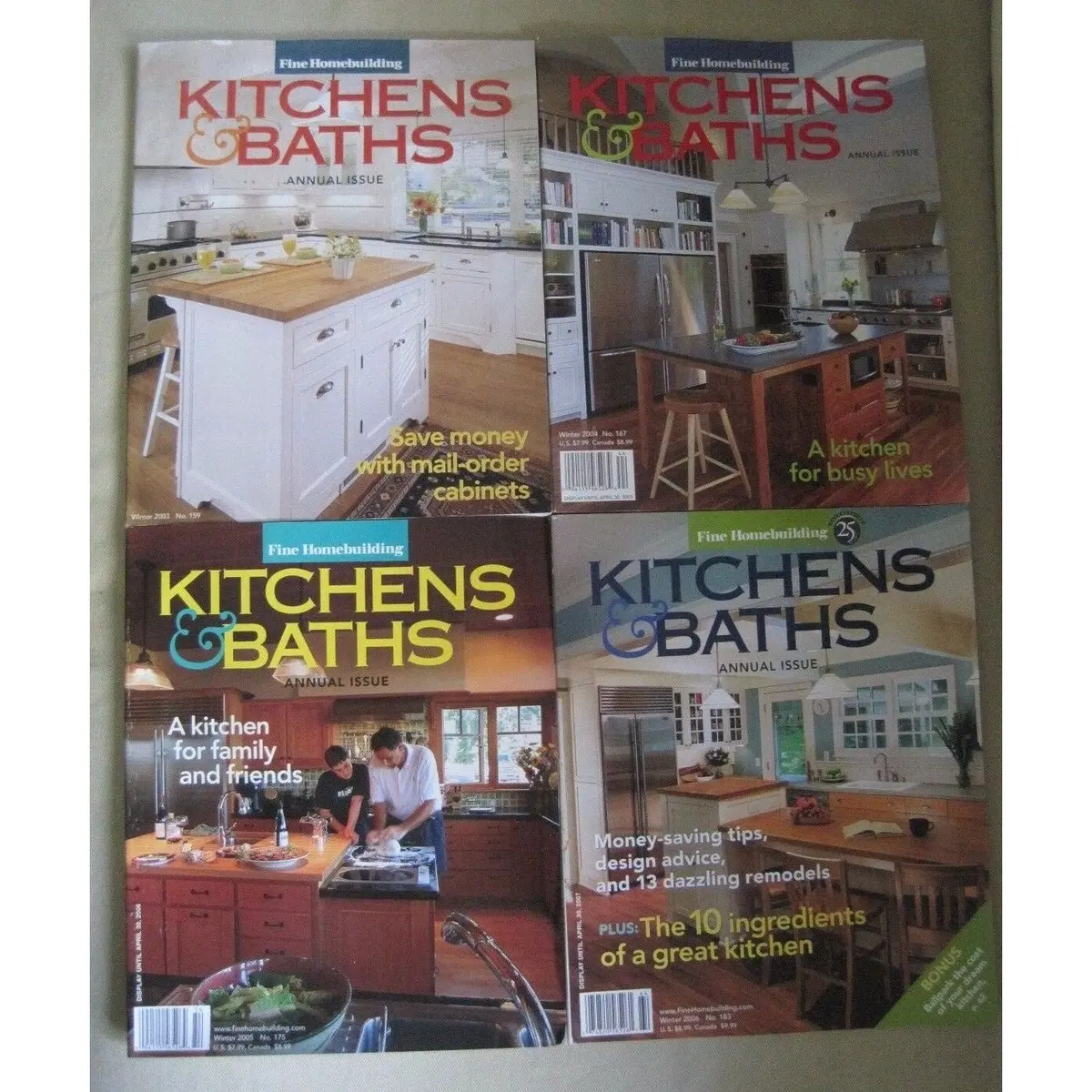 Taunton's Fine Homebuilding Kitchens & Baths Annual Back Issues Magazines Lot 4 1