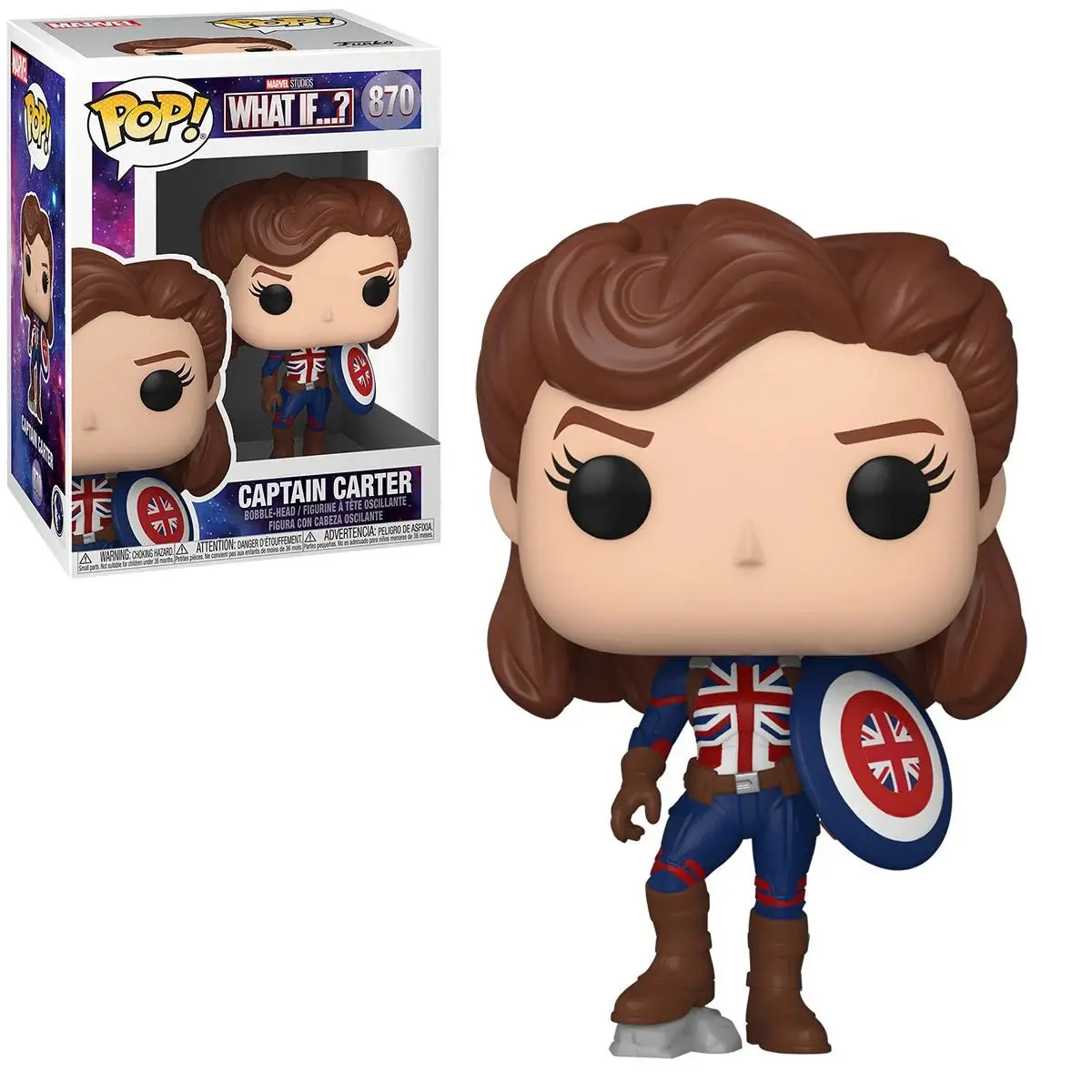 Funko Pop! Marvel #870 - What If...? - Captain Carter Vinyl Figure 1