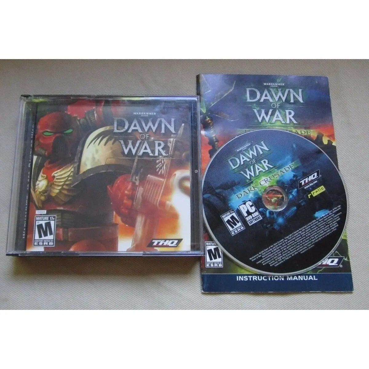 Warhammer 40,000 Dawn Of War  + Dark Crusade Lot Of 2 Pc Games Computer Video 1