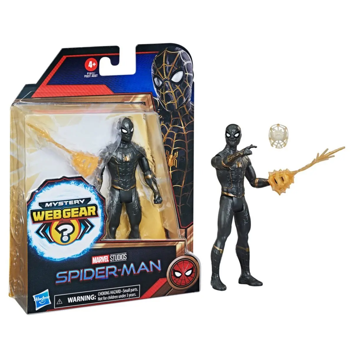 Spider-Man: No Way Home - Mystery Web Gear - Spider-Man (Black And Gold) 6-Inch Action Figure (F1913) 1