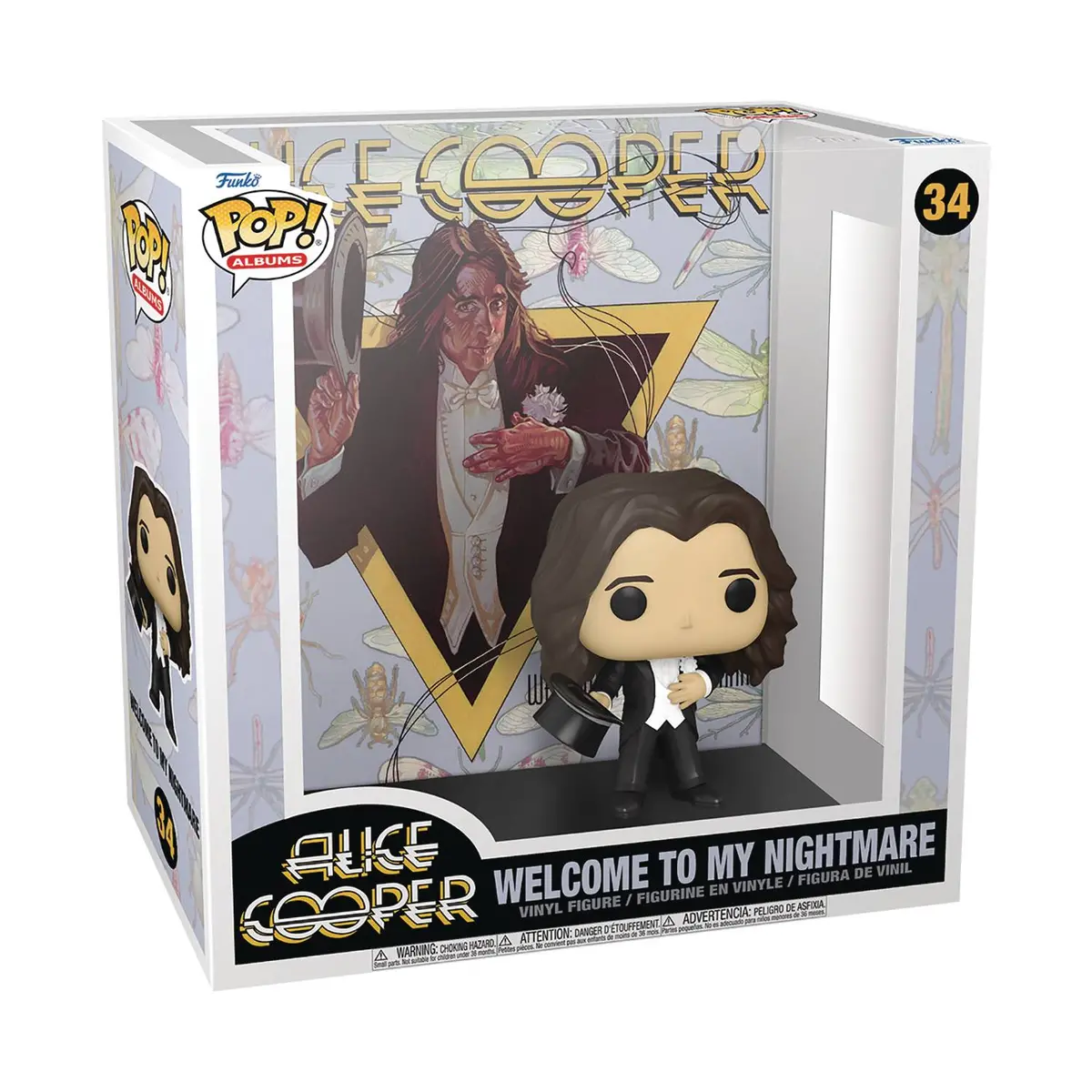 Funko Pop! Albums #34 - Alice Cooper - Welcome To My Nightmare Album Figure With Case (64038) Last One! 1