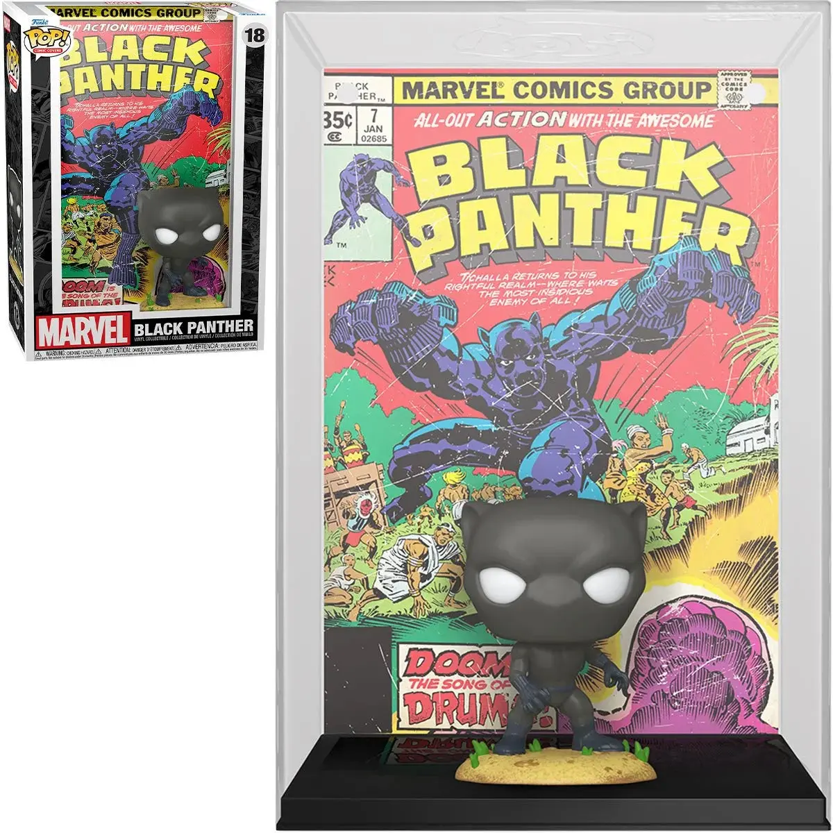 Funko Pop! Comic Covers #18 - Black Panther Vinyl Figure (64068) Low Stock 1