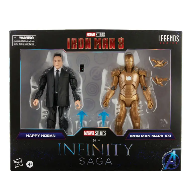 Marvel Legends The Infinity Saga - Iron Man 3 - Happy Hogan - Iron Man Mark Xxi Exclusive Action Figures (F0191) Low Stock 1