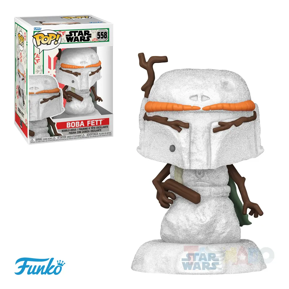 Funko Pop! Star Wars #558 - Holiday - Boba Fett Snowman Vinyl Figure (64334) Low Stock 1