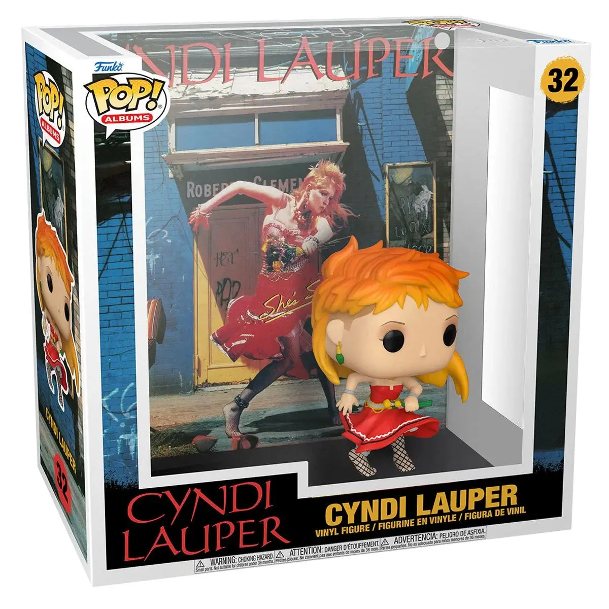 Funko Pop! Albums #32 - Cyndi Lauper - She'S So Unusual Album Cover Figure With Hard Case (64368) Low Stock 1