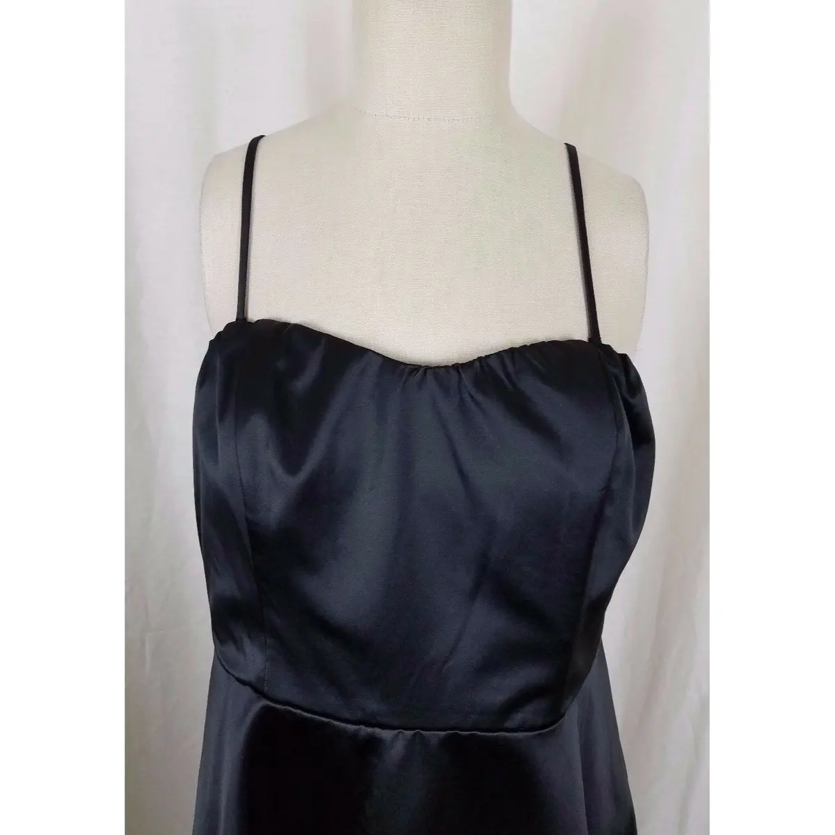 The Limited 2010 Spaghetti Strap Satin Cocktail Little Black Dress Womens 12 2