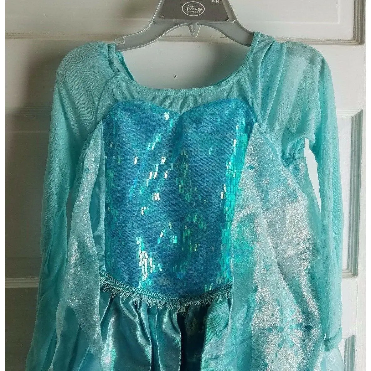 Disney Store Frozen Elsa Costume Girls Kids Halloween Dress Up 9 10 Princess 2